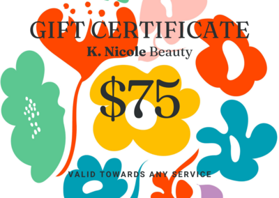 gift certificate for $75