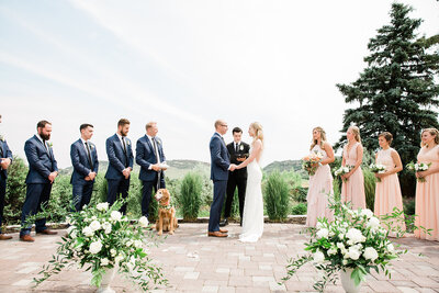 Garden style wedding flowers for a romantic and elegant outdoor wedding ceremony