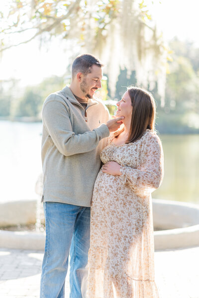Maternity portraits at Airlie in Wilmington NC.