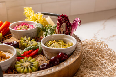 Branding photography of a tray holding healthy foods, stock photo for nutritionist.
