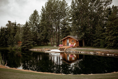 Pine & Pond, a natural picturesque wedding venue in Ponoka, AB, featured on the Brontë Bride Vendor Guide.