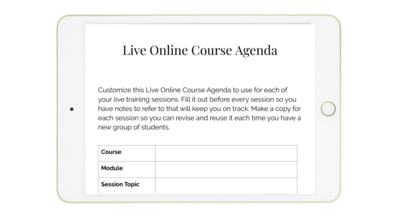 Live Online Course Agenda (2)