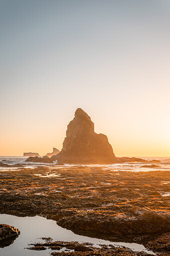 Rock formation in pacific ocean