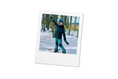 Devin Tormey snowboarding