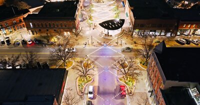 Picture of downtown lights in Fort Collins