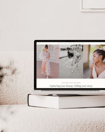 showit website design for photographer on laptop