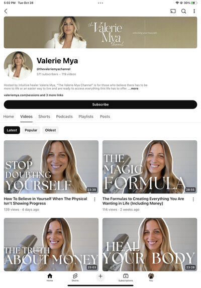 The Valerie Mya Channel podcast available on Apple, Spotify and YouTube