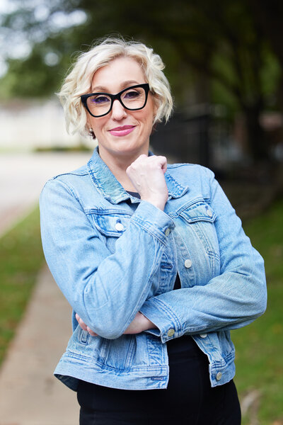 Woman smiling at camera