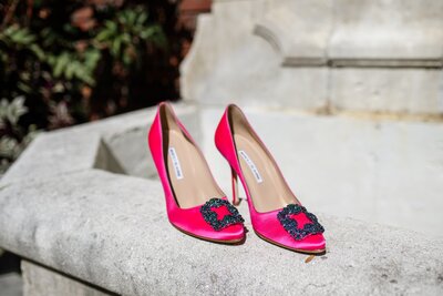 Pink Manolo Blahnik shoes