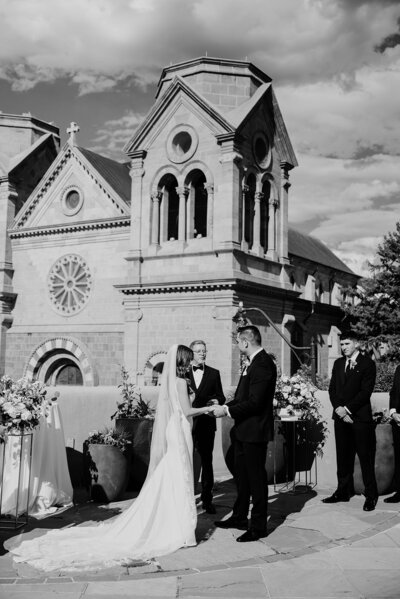 couple exchanging vows