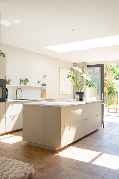 Kookeiland met pvc vloer