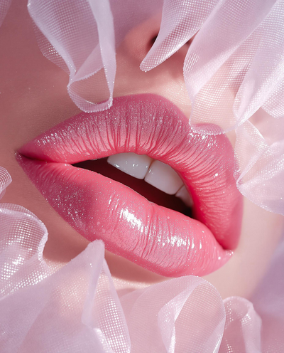 Glossy Lips Close-Up