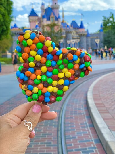 an ice cream treat shaped like Mickey Mouse