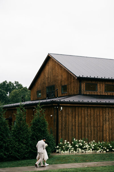 couple walking away