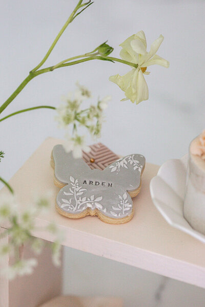 Custom cookie at Baek-il celebration in Los Angeles