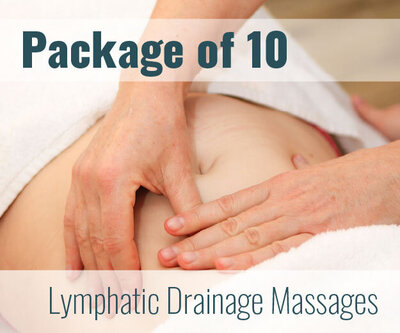 package of 5 lymphatic drainage massages from pura vida massage and coaching