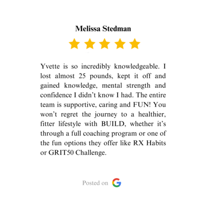 Build Nutrition | google reveiw | Mel S