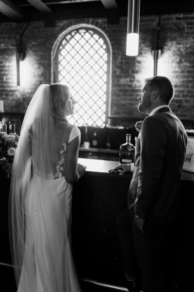 Bride and Groom Bar Photos at Clementine Hall in Nashville