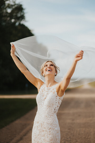 a bride on her wedding day in Saskatoon, SK