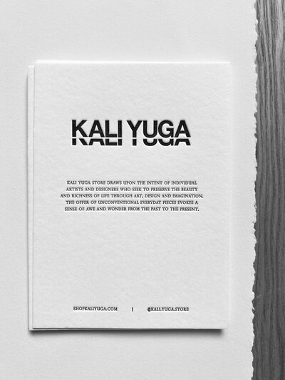 beautiful branding cards for Kali Yuga store in Byron Bay