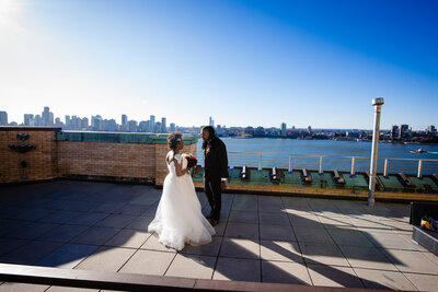 first look wedding roooftop new york
