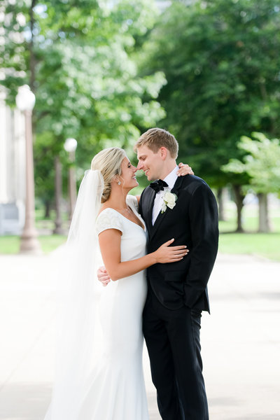 A bride and groom at their  Central Library wedding