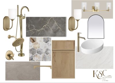 Concept board created by KSC Interiors for a Northern Colorado home.