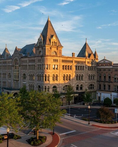 The historic Fort Piqua Plaza in Piqua, OH, a local landmark reflecting the vibrant community that Black Bear Roofing & Exteriors proudly serve with expert roofing & exterior services.