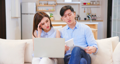 couple overwhelmed by their finances