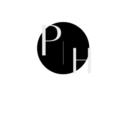 Black and White Modern Circle Photographer Initials Logo