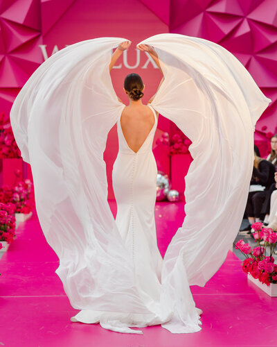 Chic Bridal Gowns at WedLuxe Show 2023 Runway pics by @Purpletreephotography 31