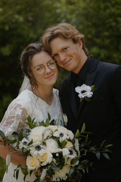 bride and groom portrait