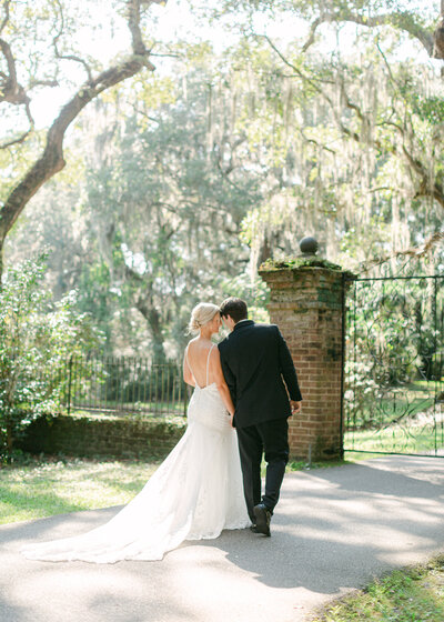 Couple Walking At Sunset Legare Waring Charleston SC