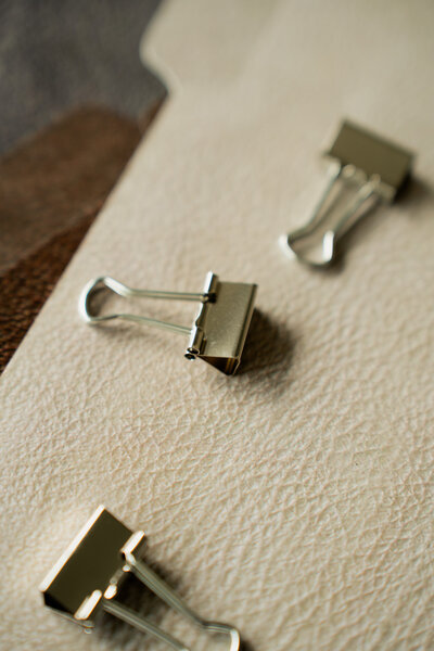 paper clips on a notepad