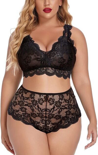 Halter Bralette High Waist Panty Set