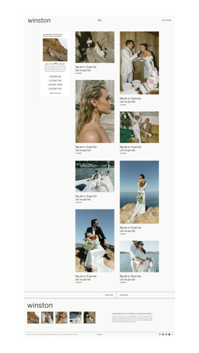 Winston showit website template mockup