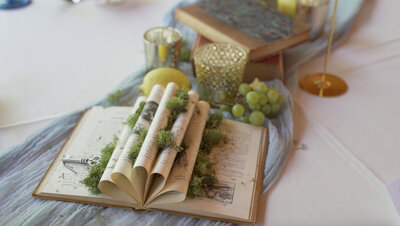 hymnal tablescape