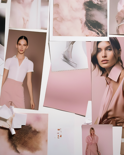 Collage of polaroids of well dressed petite women