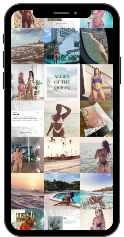 Instagram Feed Preview for a Swimwear Brand