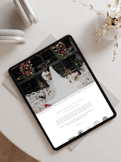 luxury wedding planner showit web designer
