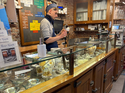 Gelato at Viganotti Romeo in Genoa, Italy