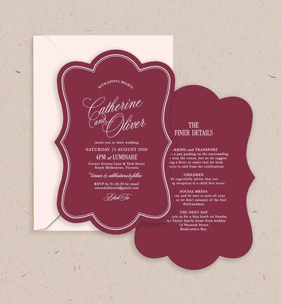 Tangerine peach colour theme Big Love wave 2 card invitation package by State of Elliott