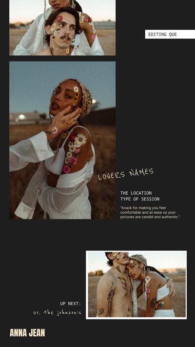 anna jean availability instagram story template