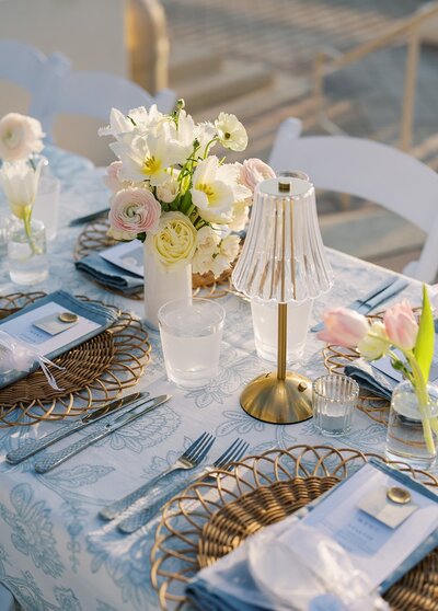 wedding reception table to show south jersey wedding planners
