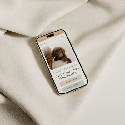 Custom Showit Website Design for Dog Breeding Business