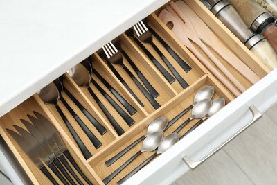 Organized Silverware Drawer