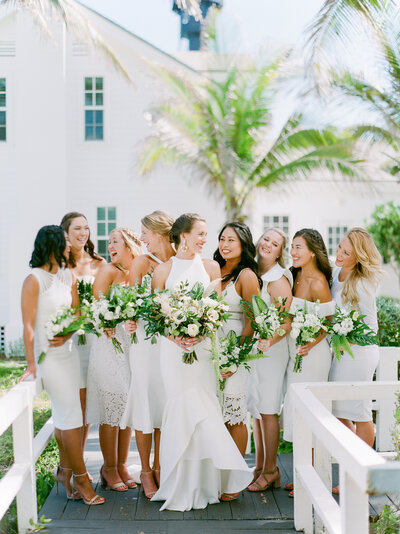 Tropical Bridesmaids - White Bridesmaid Dresses