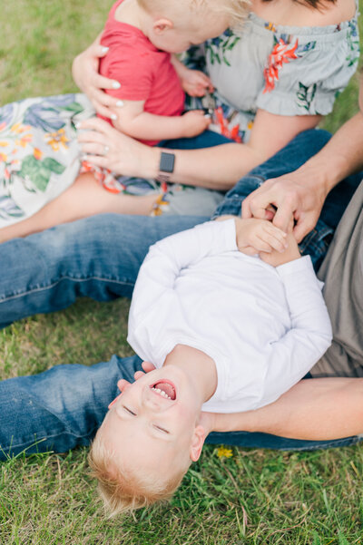 Candid Family Photo - Kids Laughing