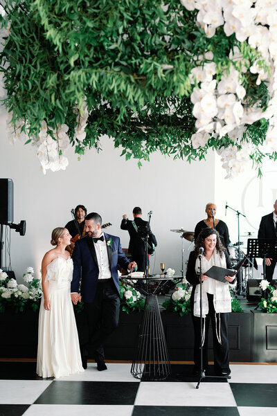 Full Service Wedding planner plans  an Intimate Jewish ceremony followed by a Beautiful, Elegant, East Coast Style Wedding Reception at the Columbus Museum of Art