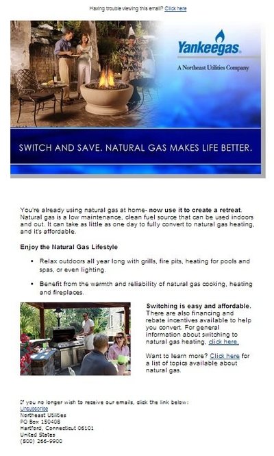 Yankee Gas email
